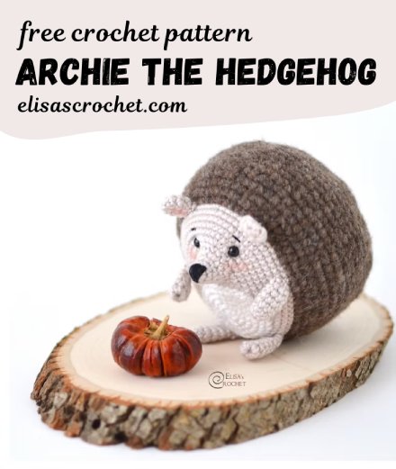 Free Crochet Pattern Archie the Hedgehog
