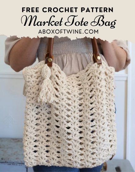 Free Crochet Pattern Market Tote Bag · Free Crochet Patterns