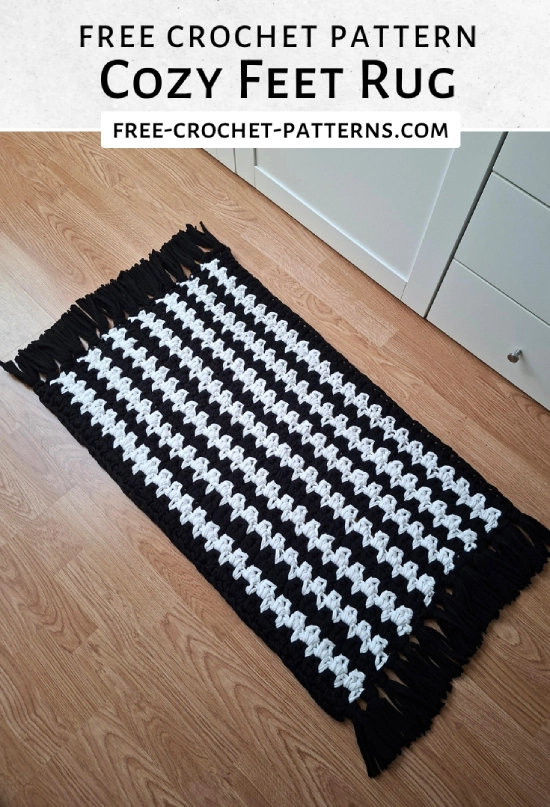 Free Crochet Pattern Cozy Feet Rug